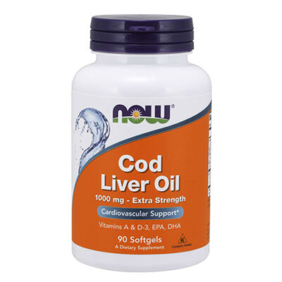 NOW Foods Cod Liver Oil 1000 mg (90 lágy kapszula)