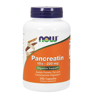 NOW Foods Pancreatin 10x - 200 mg (250 kapszula)