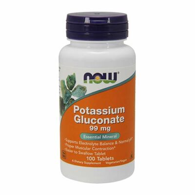 NOW Foods Potassium Gluconate (kálium-glükonát) 99mg (100 tabletta)