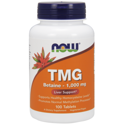 NOW Foods TMG (Trimethylglycine) - Betaine 1000mg (100 tabletta)
