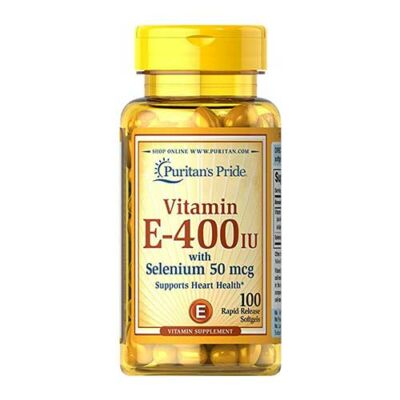 Puritan's Pride Vitamin E-400 IU with Selenium 50mcg (100 lágy kapszula)