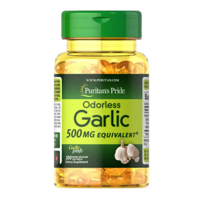 Puritan's Pride Odorless Garlic 500 mg (100 lágy kapszula)