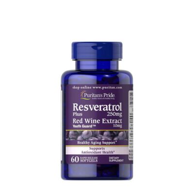 Puritan's Pride Resveratrol 250 mg (60 lágy kapszula)