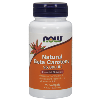 NOW Foods Natural Beta Carotene 25000 IU (90 lágy kapszula)