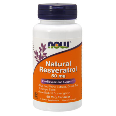 NOW Foods Natural Resveratrol 50mg (60 kapszula)