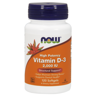 NOW Foods Vitamin D-3 2000IU (120 lágy kapszula)