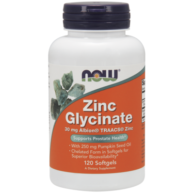 NOW Foods Zinc Glycinate (120 lágy kapszula)