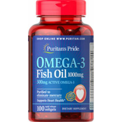 Puritan's Pride Omega-3 Fish Oil 1000mg (100 lágy kapszula)